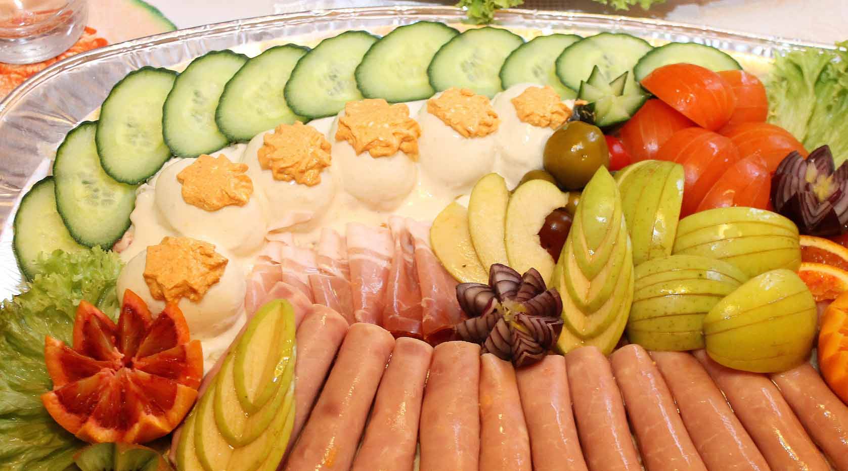 Platter of cold meats.